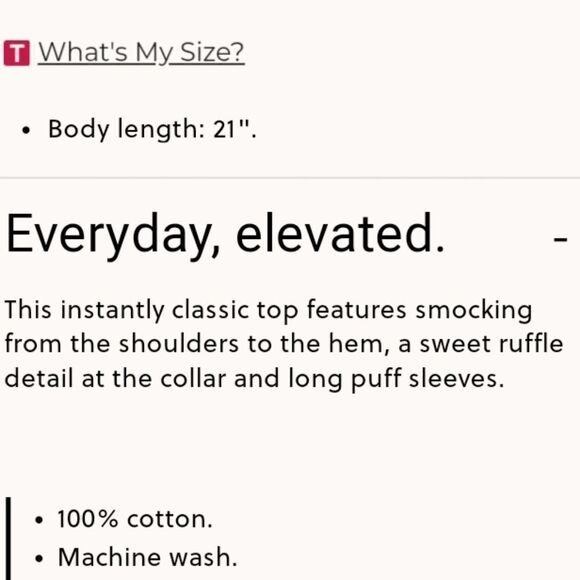 J Crew Ruffle Neck Smocked Top Size SMALL NWT - Picture 8 of 11